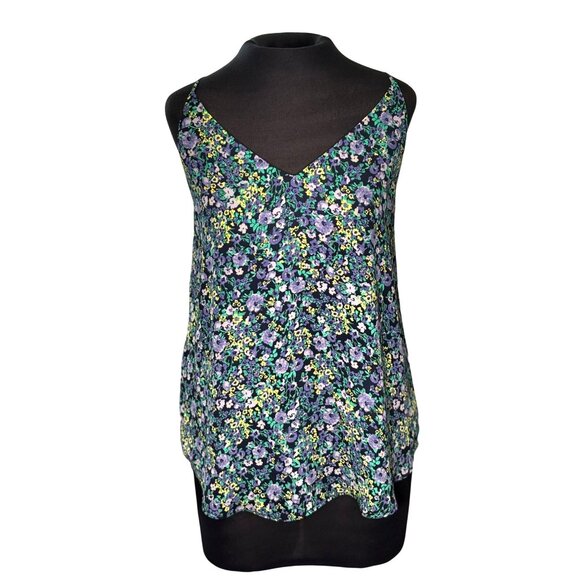 Loft Outlet Floral Sleeveless Blouse MP Petite Polyester - Picture 1 of 9